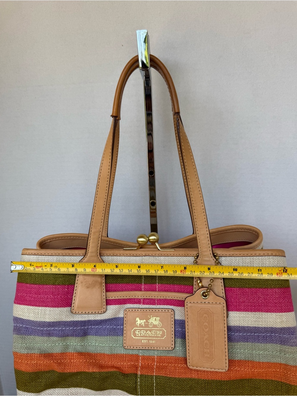 Coach Limited edition 10th Anniversary Hampton Satchel, multicolor. - Picture 11 of 11